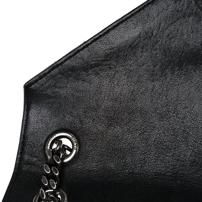 Saint Laurent Sheepskin Tri-Quilt Monogram Medium College Bag Black 11 of 16