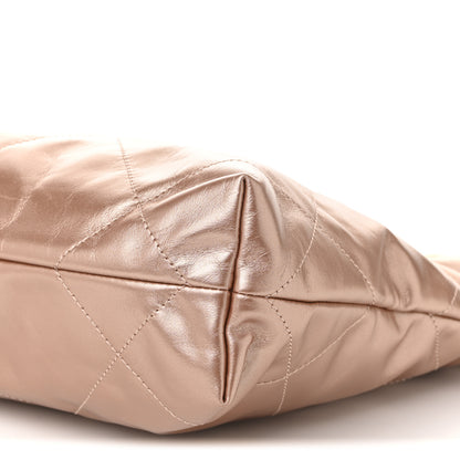 Chanel Metallic Calfskin Quilted Small Chanel 22 Pink 21 of 21