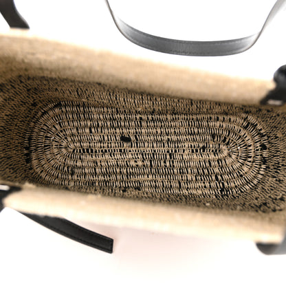 Loewe Raffia Square Small Basket Tote Bag Ombre Black 5 of 9