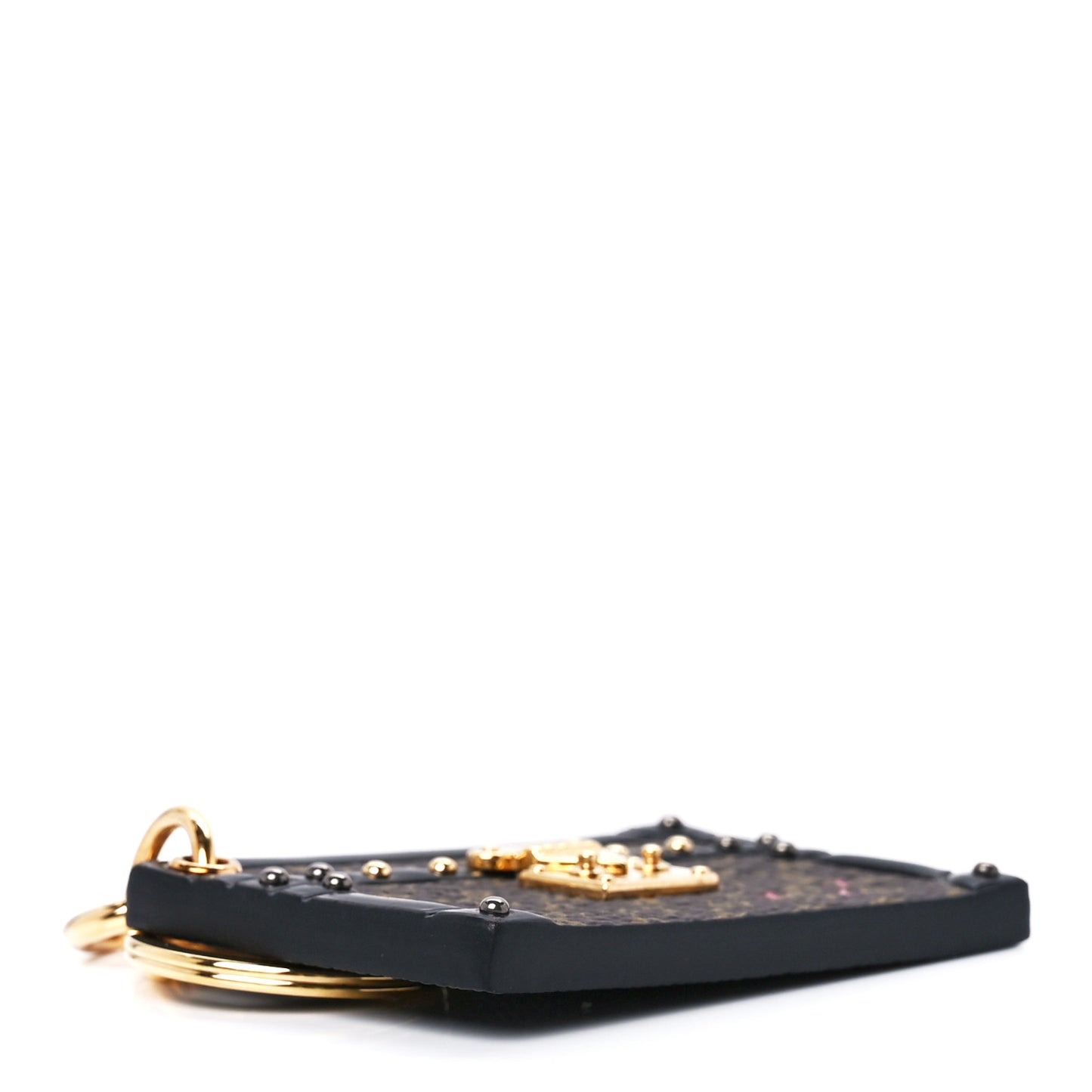 Petite Malle Bag Charm Key Holder Brown