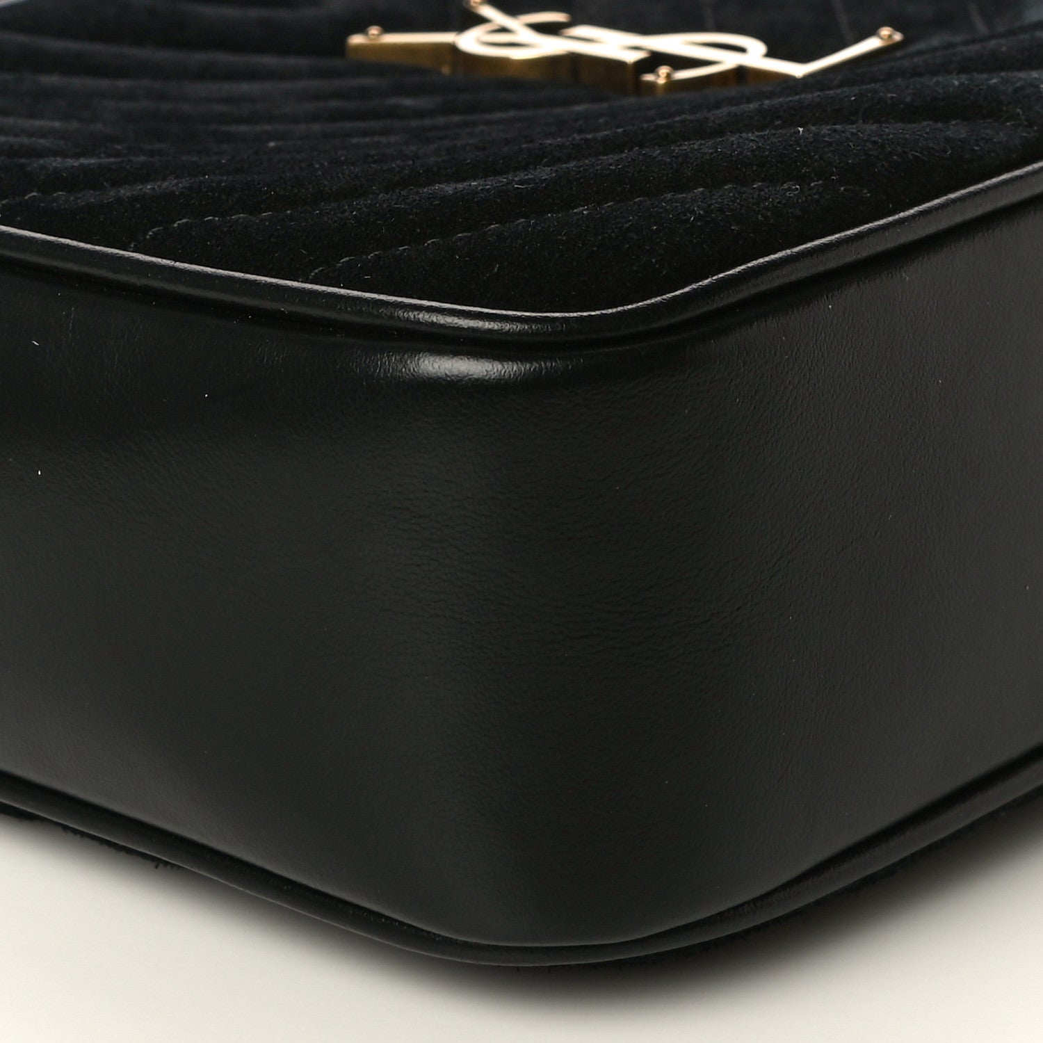 Saint Laurent Suede Calfskin Monogram Lou Camera Bag Black 9 of 14
