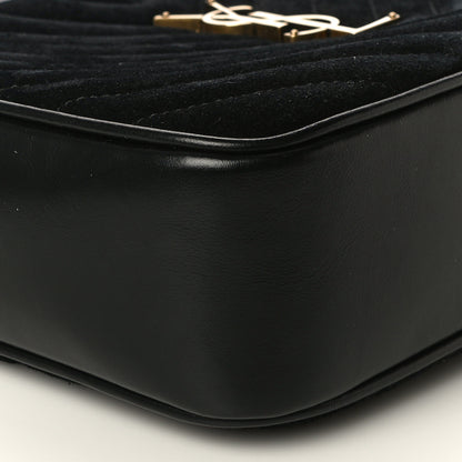 Saint Laurent Suede Calfskin Monogram Lou Camera Bag Black 9 of 14
