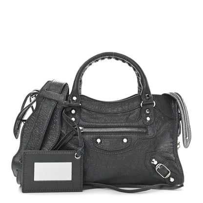 Balenciaga Agneau Classic Silver Hardware Mini City Gris Fossile 2 of 10