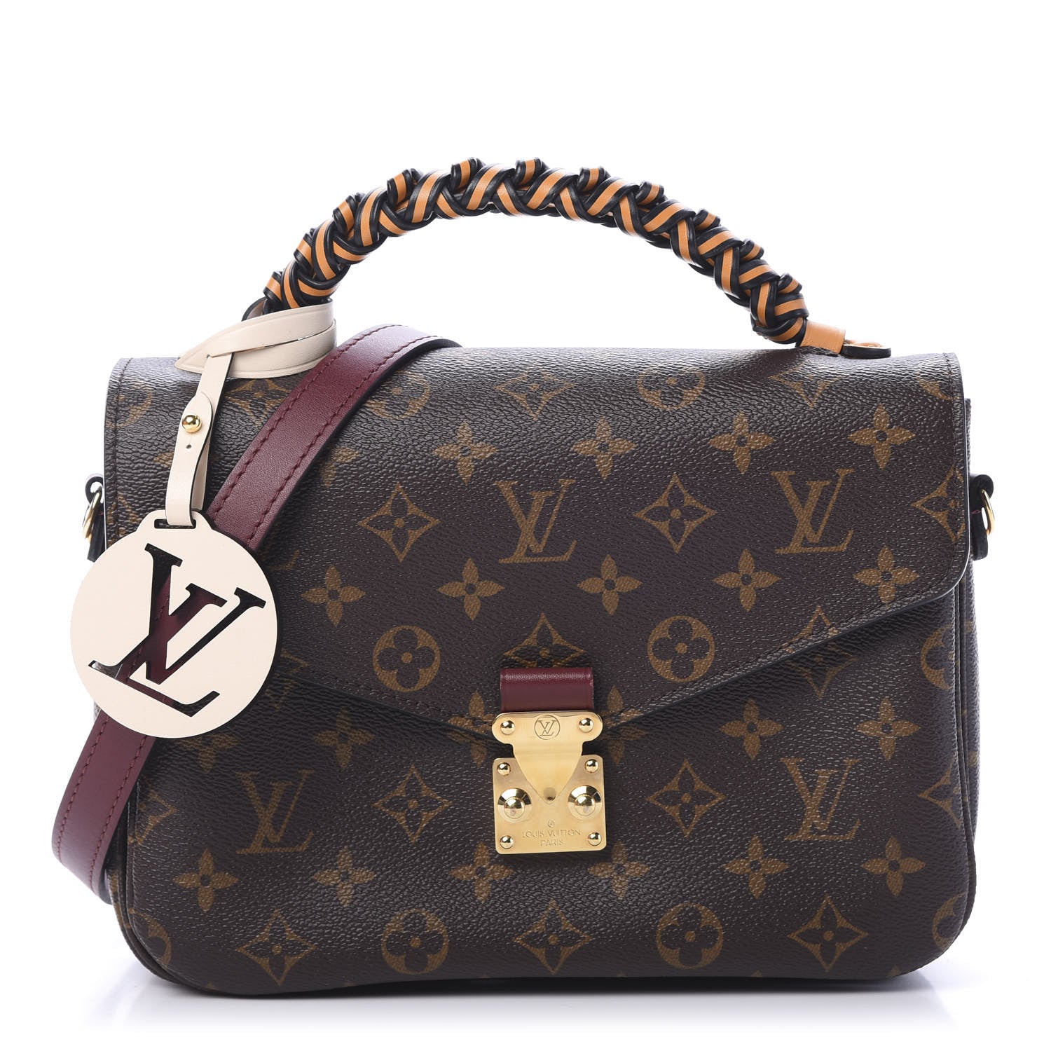 Louis Vuitton Monogram Braided Pochette Metis Safran 1 of 10