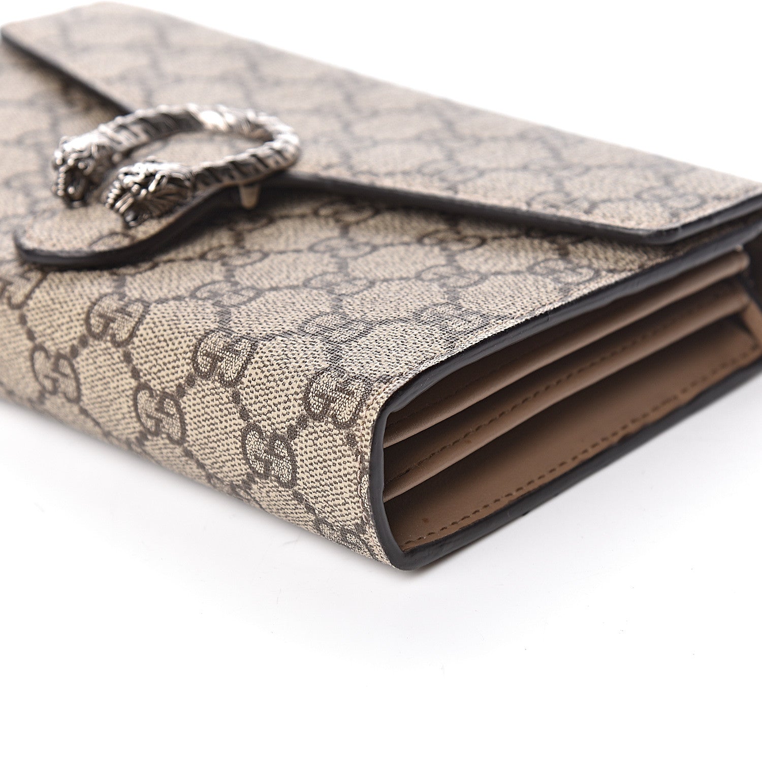 Gucci GG Supreme Monogram Mini Dionysus Chain Wallet Beige Taupe 9 of 10