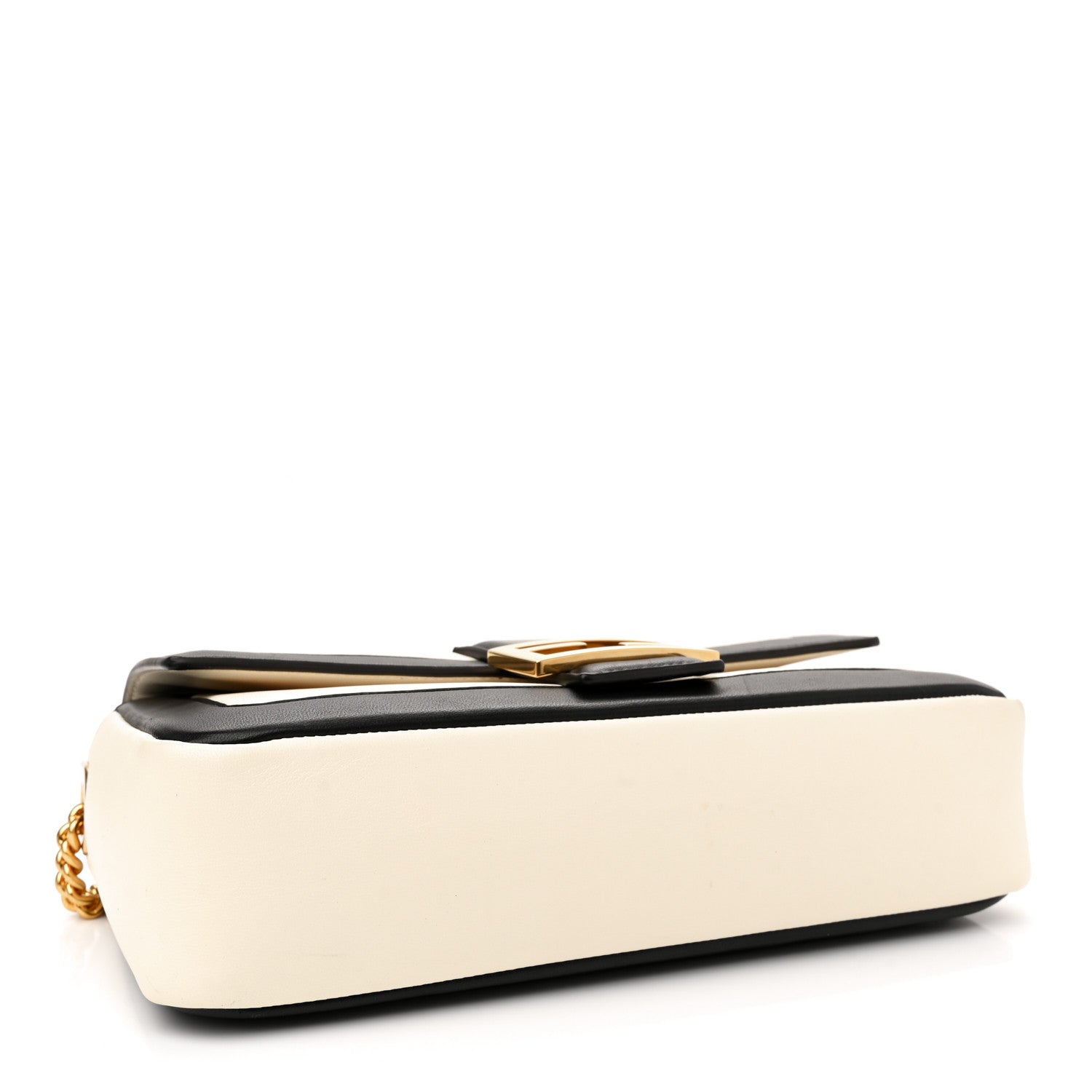 Fendi Nappa Apolo Bi-Color Chain Baguette Uovo Black 4 of 13
