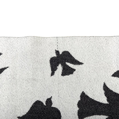 Alexander McQueen Wool Skull Bird Stole Scarf Black 7 of 8