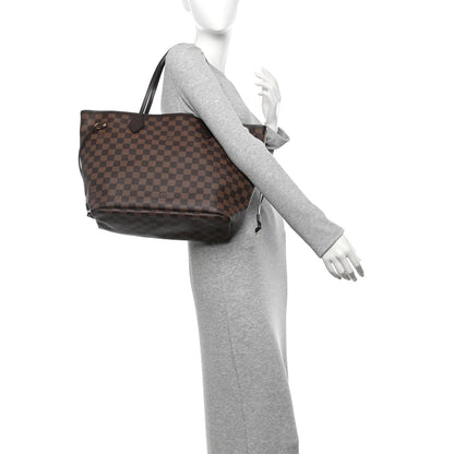 Louis Vuitton Damier Ebene Neo Neverfull MM Rose Ballerine 2 of 13