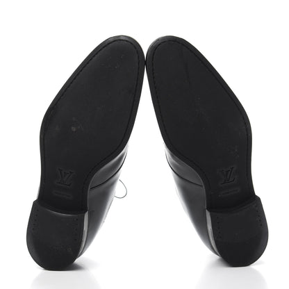 Louis Vuitton Mens Calfskin Oxfords 7.5 Black 5 of 14