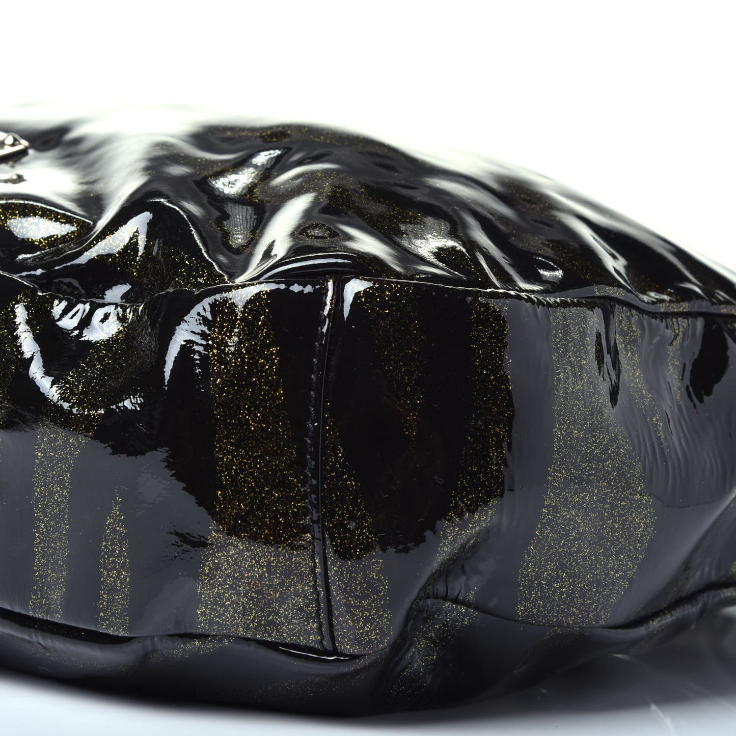 Patent Zebra Print Sky Hobo Black