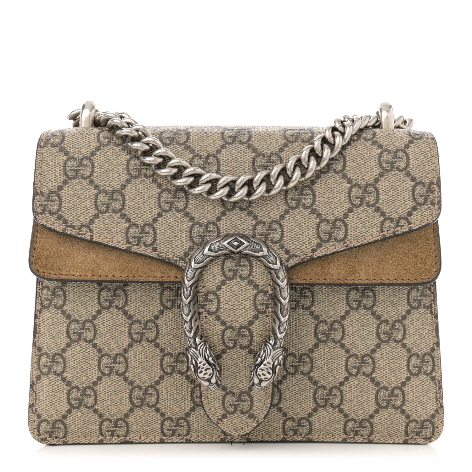 Gucci GG Supreme Monogram Mini Dionysus Shoulder Bag Taupe 1 of 13