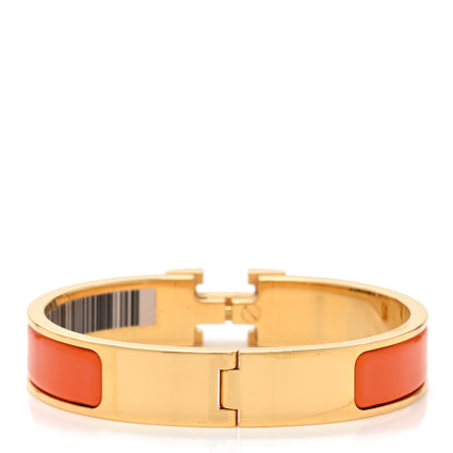 Hermes Enamel Narrow Clic Clac H Bracelet PM Orange 3 of 5