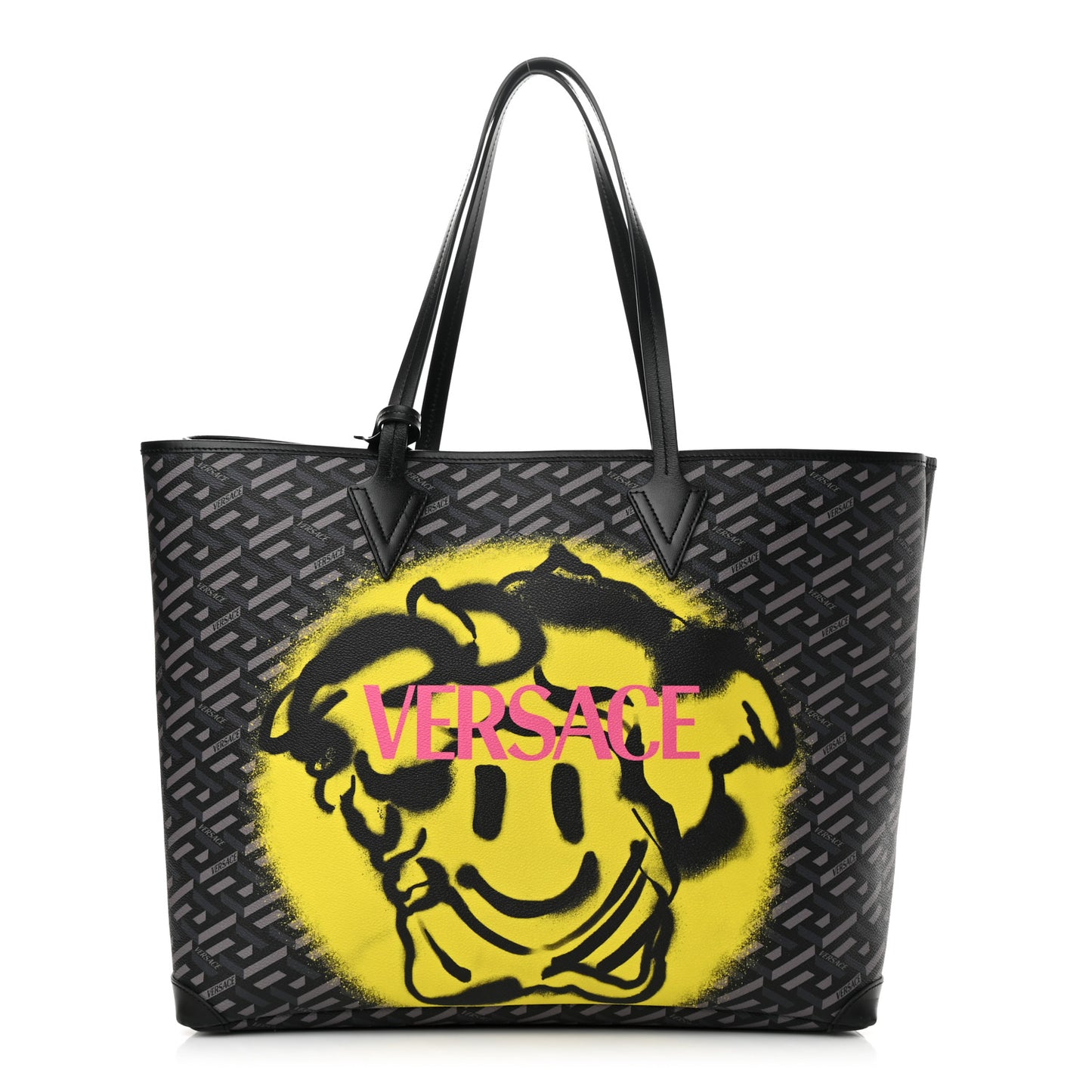 Calfskin Monogram Smile Medusa Tote Multicolor