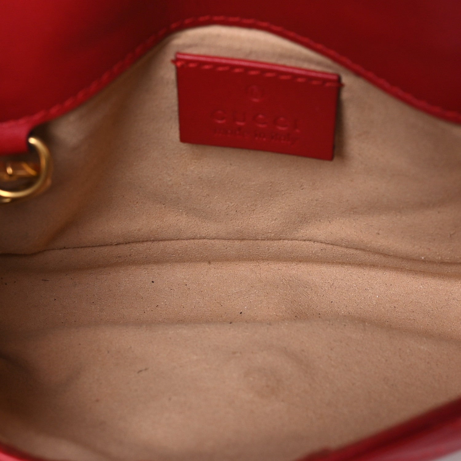 Gucci Calfskin Matelasse Super Mini GG Marmont Shoulder Bag Hibiscus Red 5 of 10