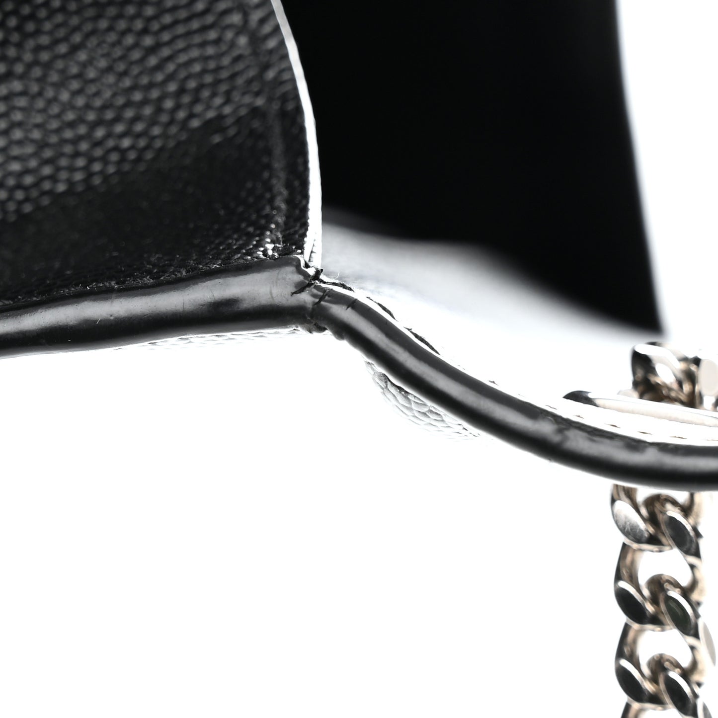 Grain De Poudre Medium Classic Monogram Kate Satchel Black