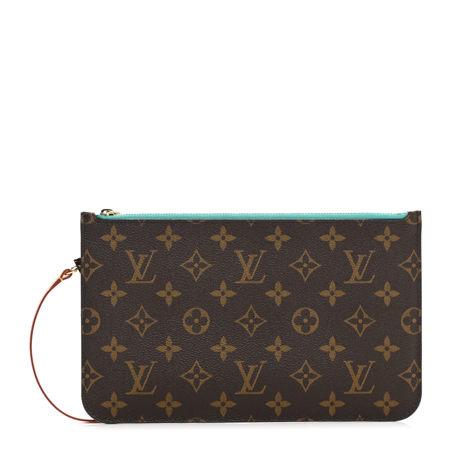 Louis Vuitton Monogram Neverfull MM GM Pochette Turquoise 1 of 7