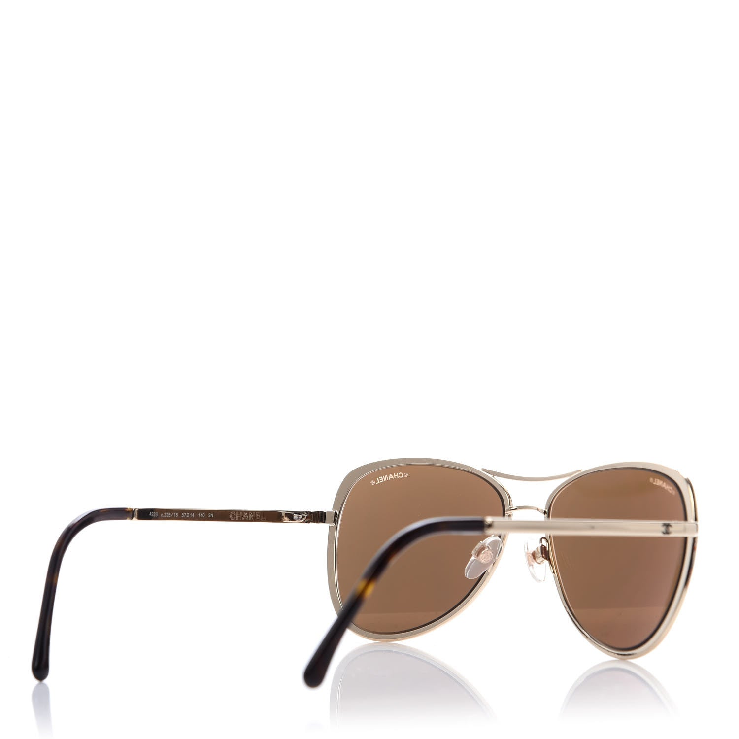 Chanel Metal Mirrored Pilot Summer Sunglasses 4223 Gold 4 of 8