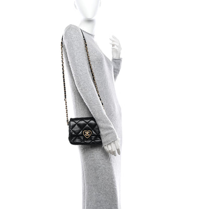 Chanel Lambskin Plexiglass Quilted Coco Love Mini Flap Black 2 of 11