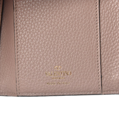 Valentino Garavani Pebbled Calfskin Bi-Fold Rockstud Wallet Poudre 6 of 6