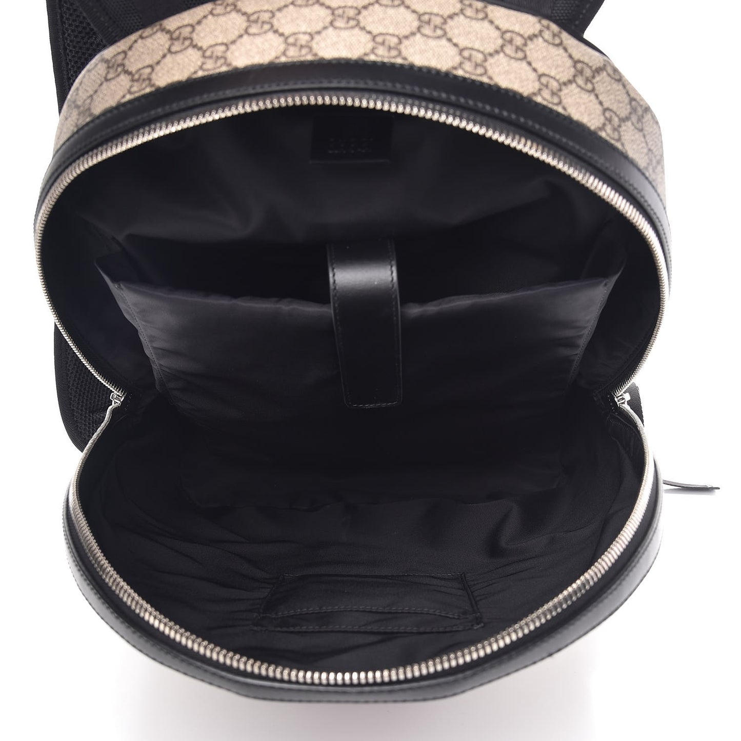 GG Supreme Monogram Web Dome Backpack Black