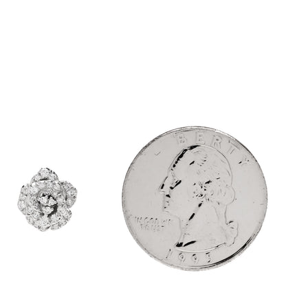 Christian Dior 18K White Gold Diamond Rose Bagatelle Single Earring 2 of 5