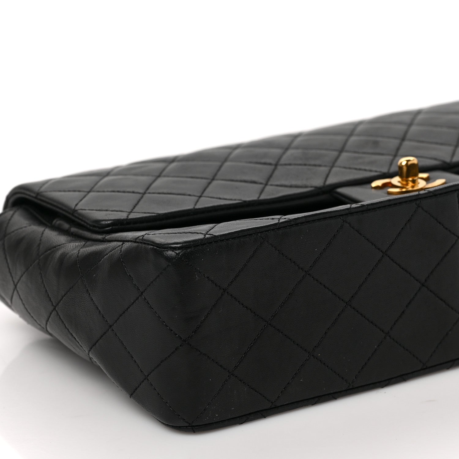 Chanel Lambskin Quilted Medium Single Flap Black 9 of 10