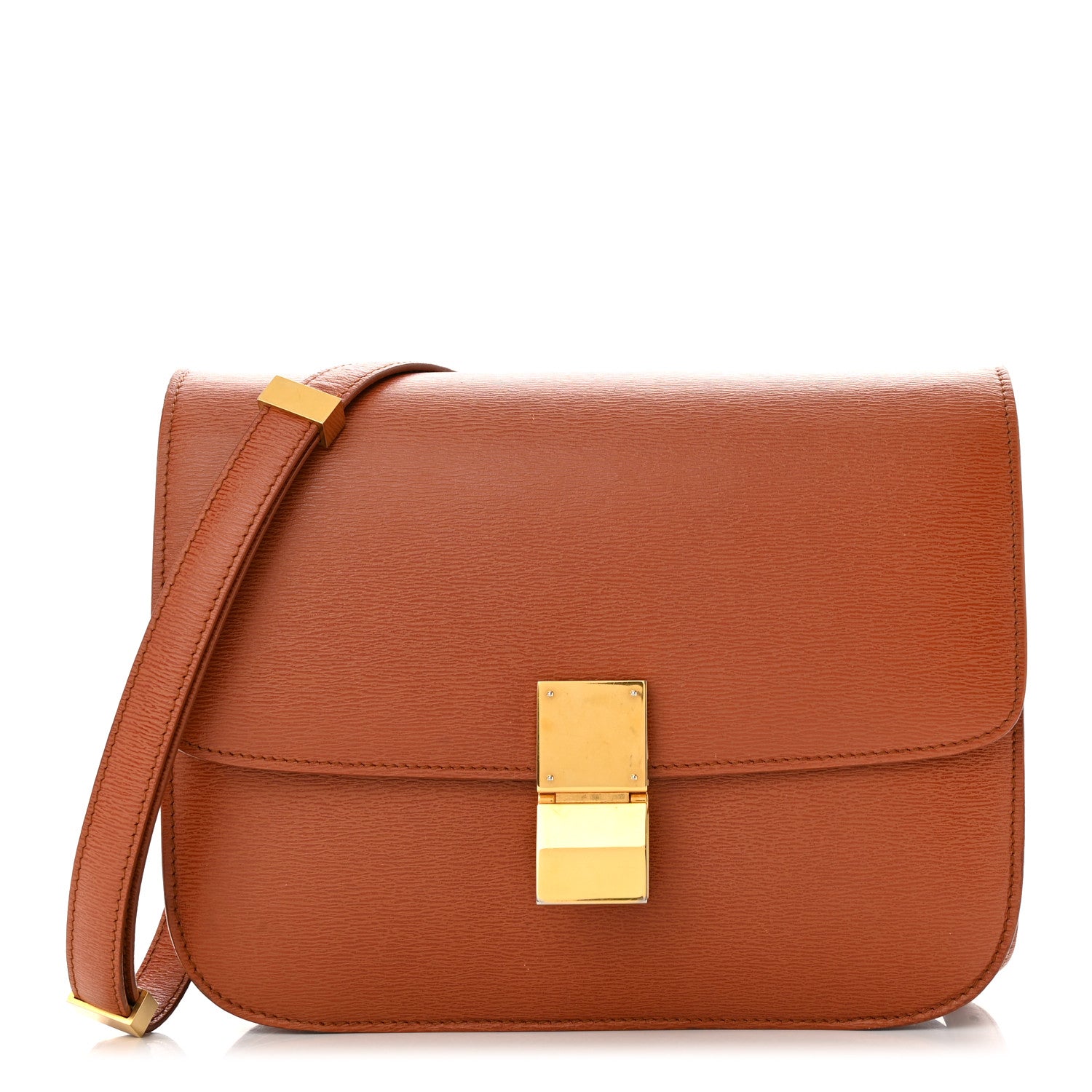 Celine Liege Calfskin Medium Classic Box Flap Bag Terracotta 1 of 10