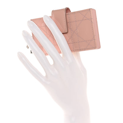 Christian Dior Patent Cannage Lady Dior 5-Gusset Card Holder Pink 2 of 10