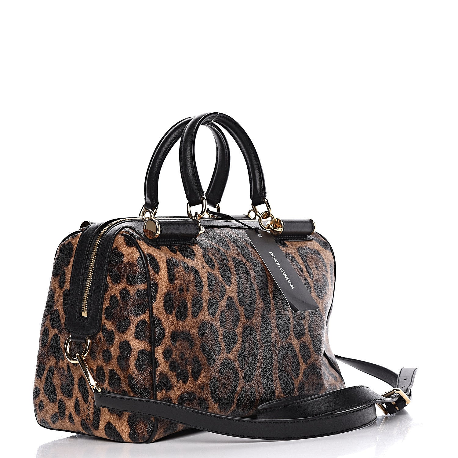 Dolce & Gabbana Dauphine Leopard Print Miss Sicily Boston Satchel 3 of 10