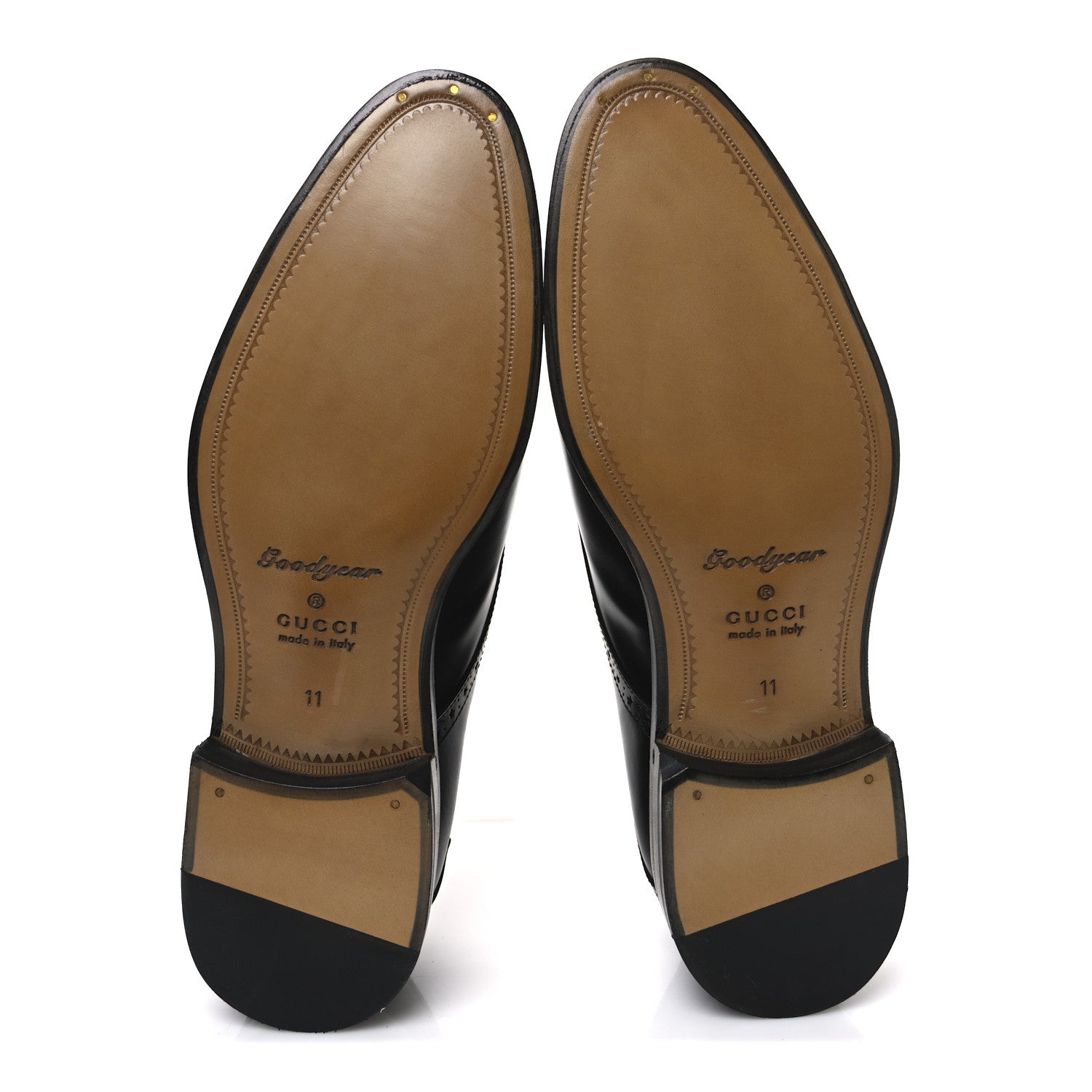 Gucci Calfskin Mens Whipstitch Oxfords 11 Black 7 of 11