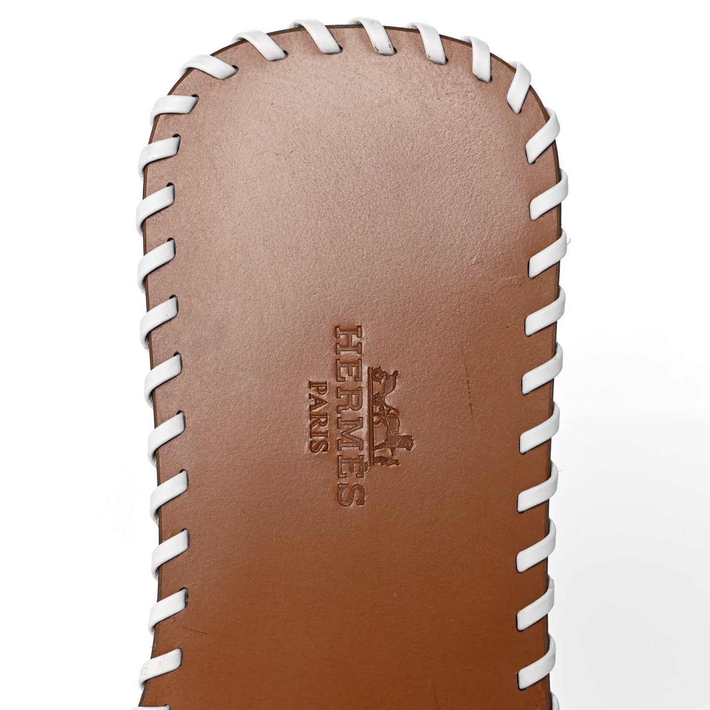 Calfskin Braided Oran Sandals 36 White