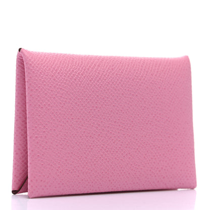 Hermes Epsom Calvi Card Case 5P Pink 3 of 7