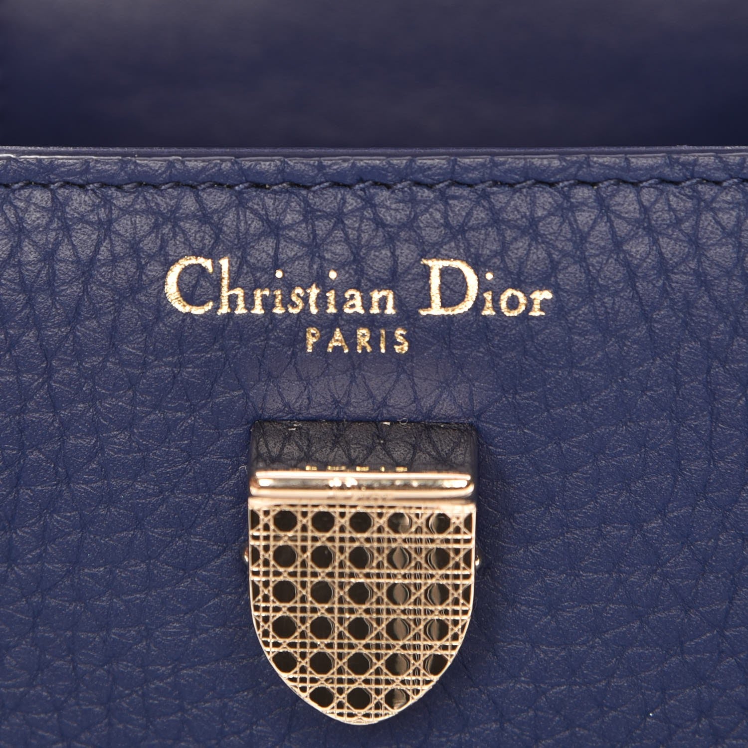 Christian Dior Grained Calfskin Mini Diorever Flap Blue Gris 7 of 9