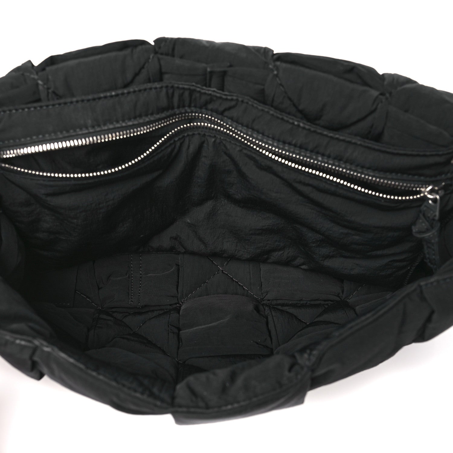 Bottega Veneta Nylon Intrecciato Padded Tech Maxi Cassette Bag Black 5 of 8