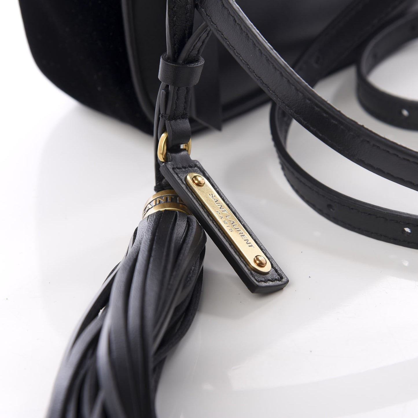 Velour Matelasse Monogram Lou Belt Bag Black