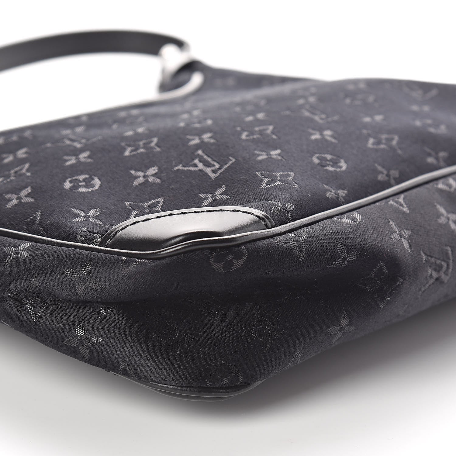 Louis Vuitton Satin Monogram Little Boulogne Black 9 of 10