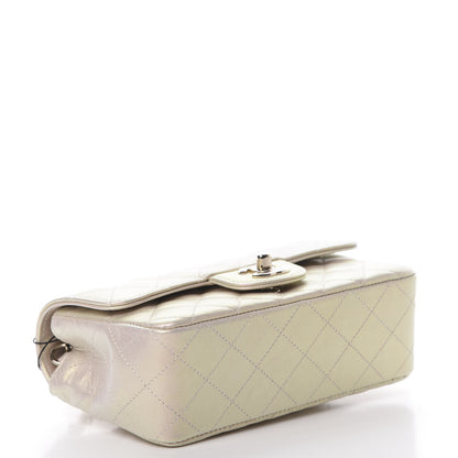 Chanel Iridescent Lambskin Quilted Mini Rectangular Flap Ivory 4 of 11