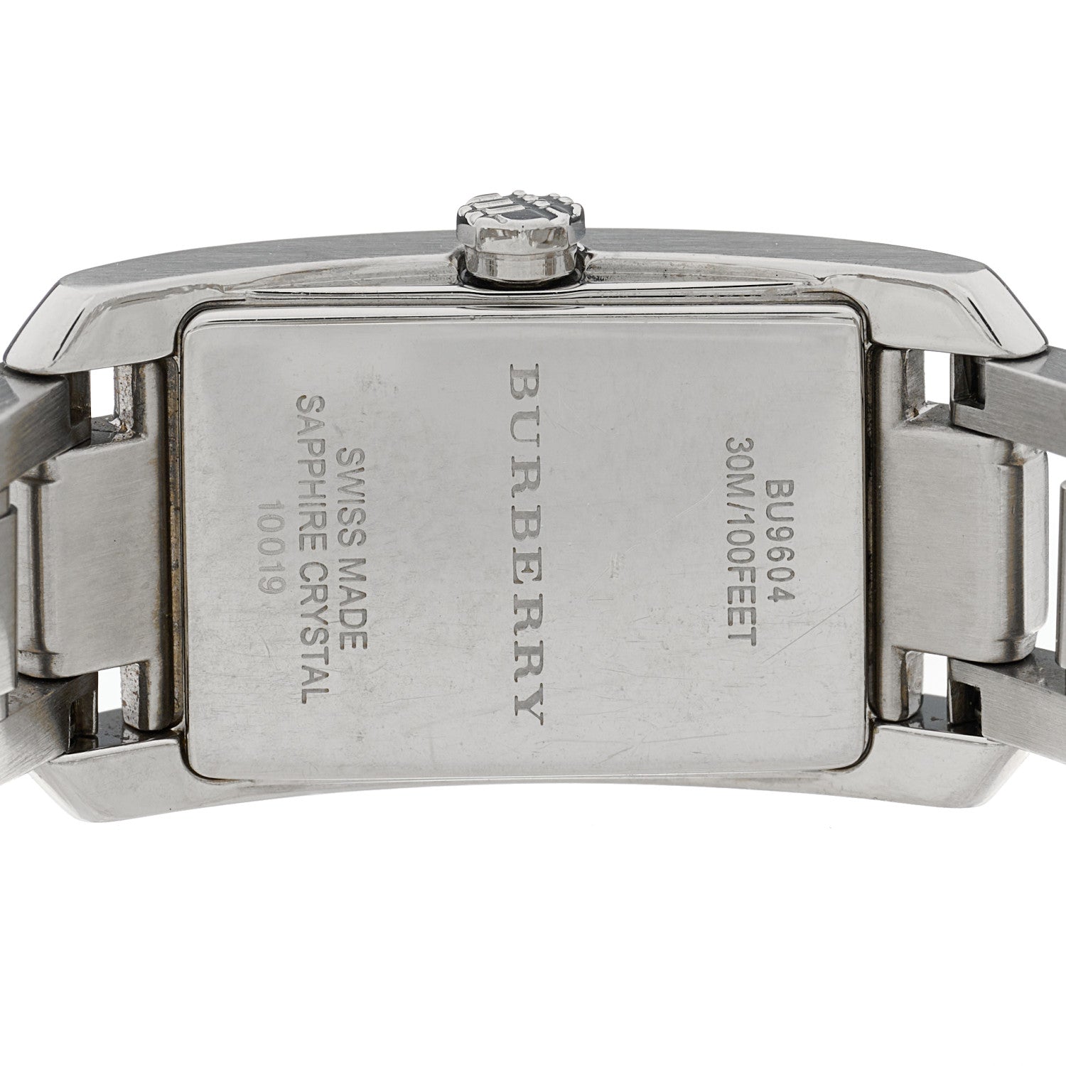 Burberry Stainless Steel Diamond Bezel 17mm Pioneer Quartz Watch Black BU9604 4 of 5