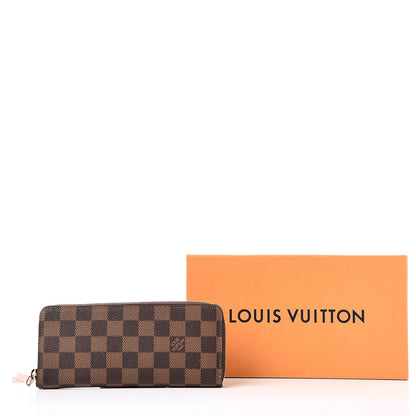 Louis Vuitton Damier Ebene Clemence Wallet Rose Ballerine 8 of 8