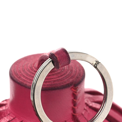 Hermes Lambskin Carmen Tassel Key Holder Rose Pourpre 4 of 4