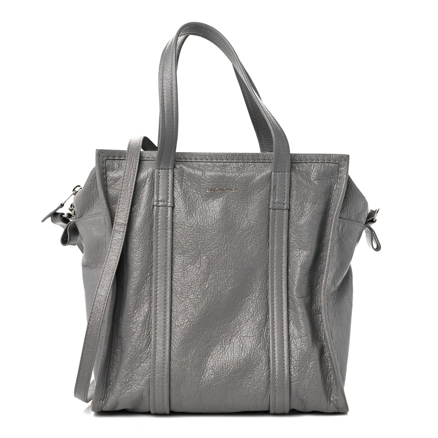 Agneau Small Bazar Shopper Tote Gris Pyrite