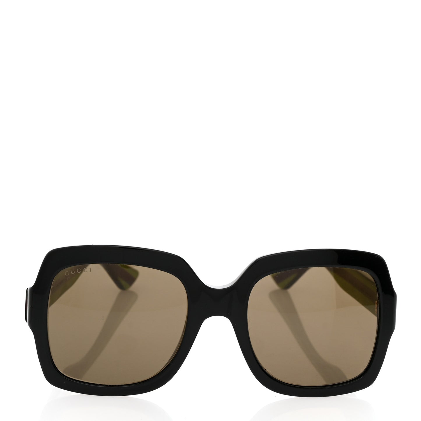 Acetate Square Frame Web Glitter Sunglasses GG0036S Black Green