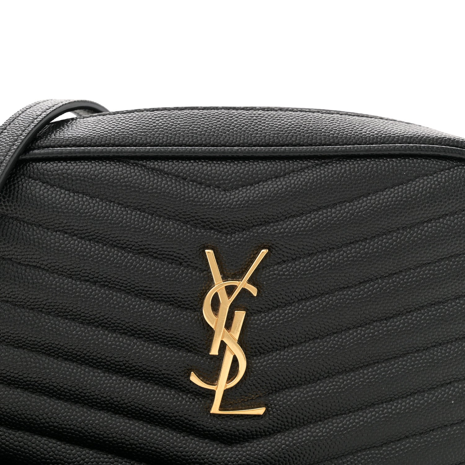 Saint Laurent Grain De Poudre Matelasse Monogram Mini Lou Camera Bag Black 8 of 11