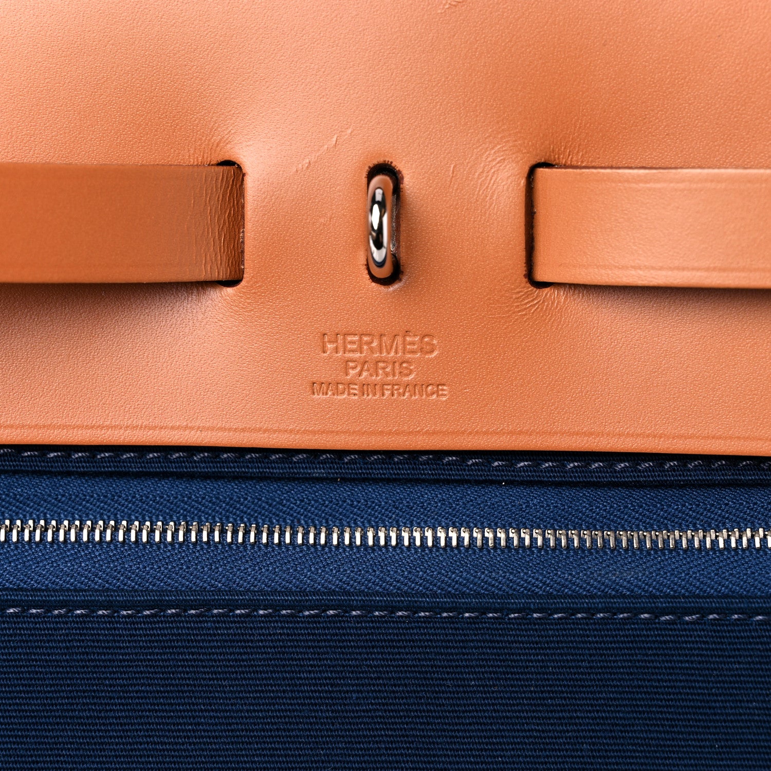 Hermes Vache Hunter Toile Officier Herbag Zip 39 MM Bleu Marine 6 of 10