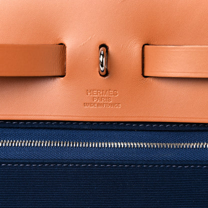 Hermes Vache Hunter Toile Officier Herbag Zip 39 MM Bleu Marine 6 of 10