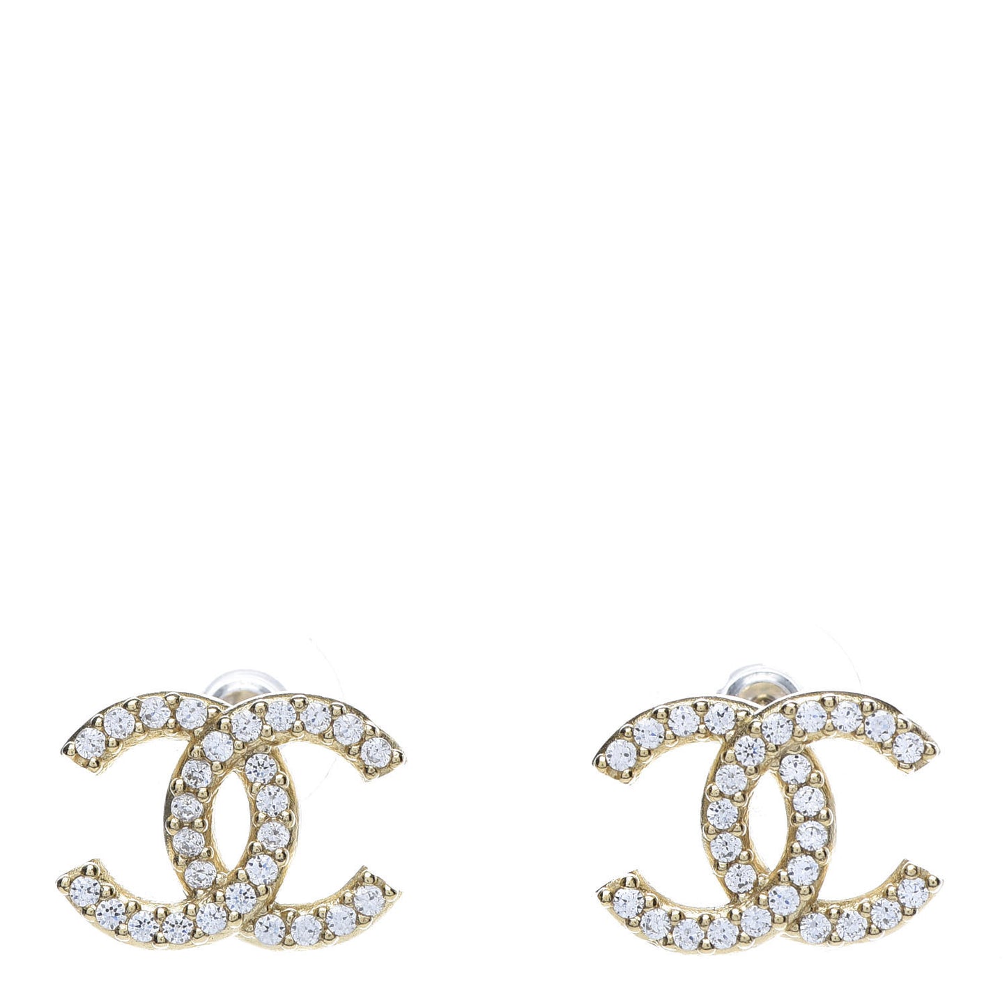 Crystal CC Earrings Gold