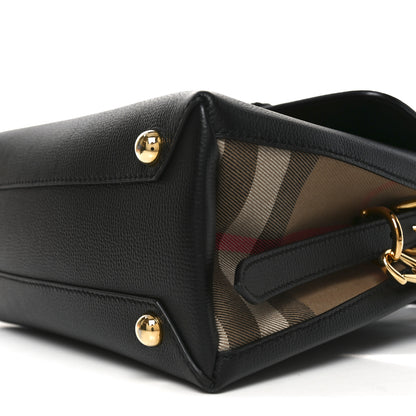 Burberry Derby Calfskin House Check Small Camberley Black 9 of 9