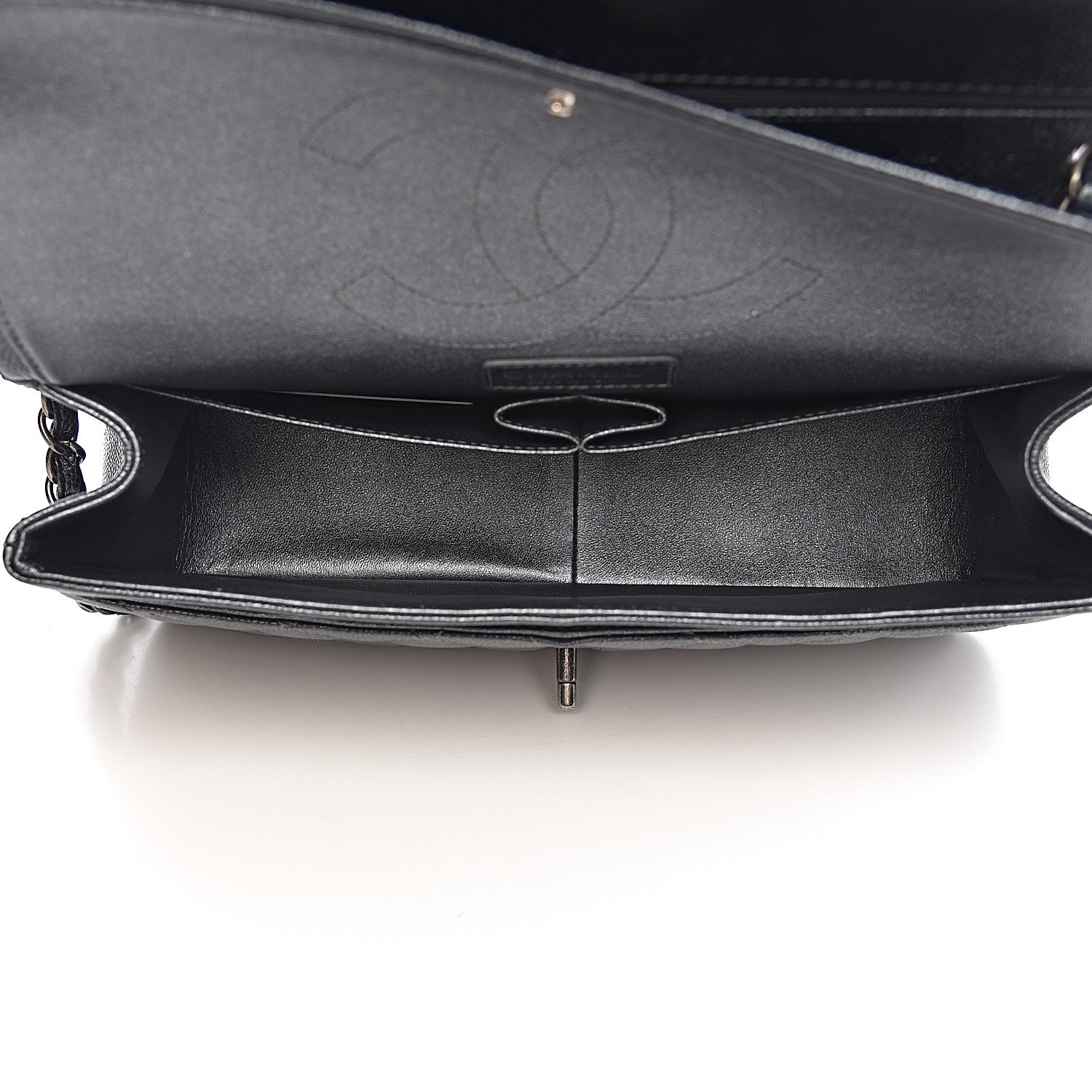 Chanel Pearly Caviar Quilted Jumbo Double Flap Black 5 of 12