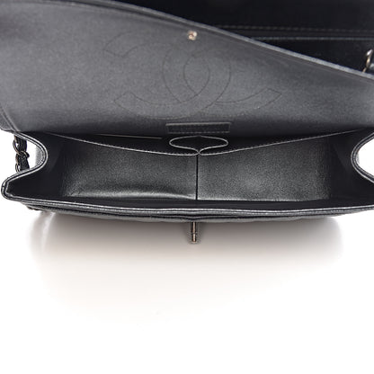 Chanel Pearly Caviar Quilted Jumbo Double Flap Black 5 of 12