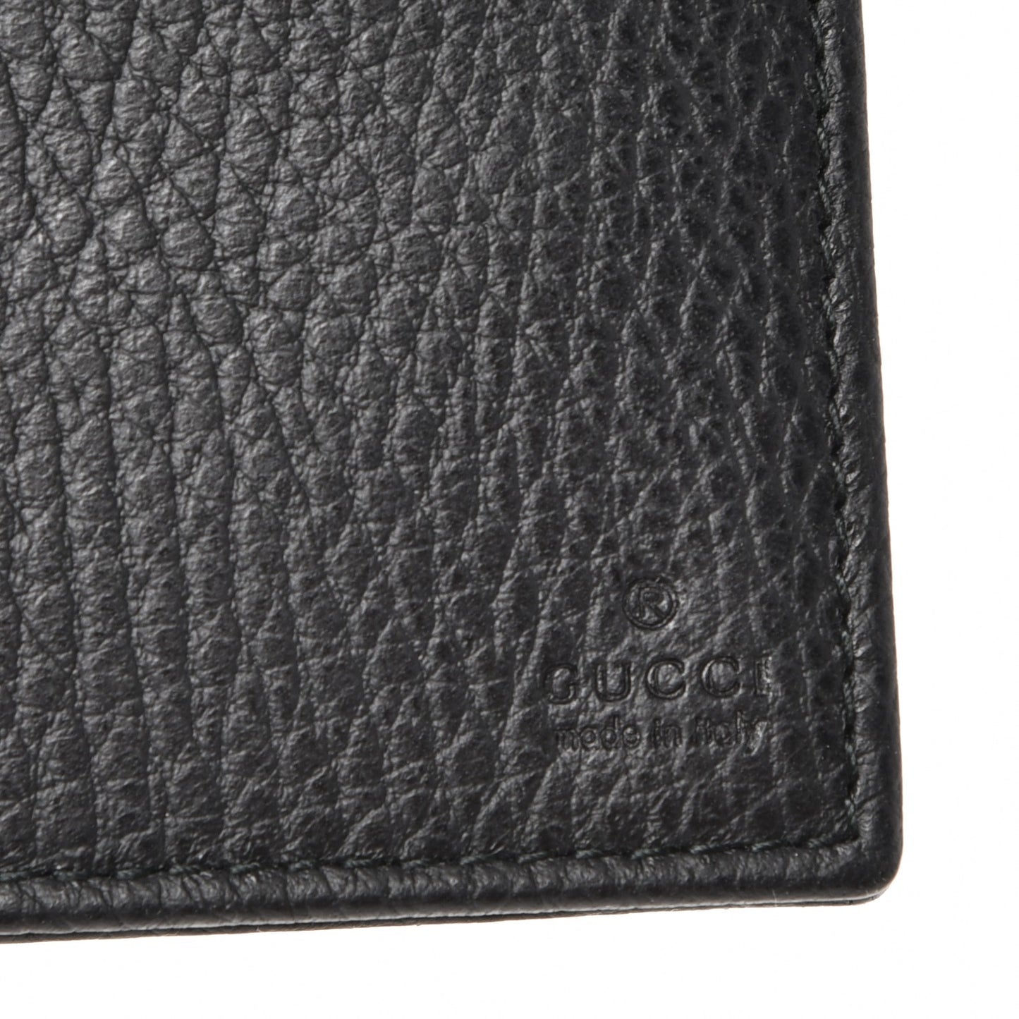 Dollar Calfskin Mini Swing Wallet Bag Black